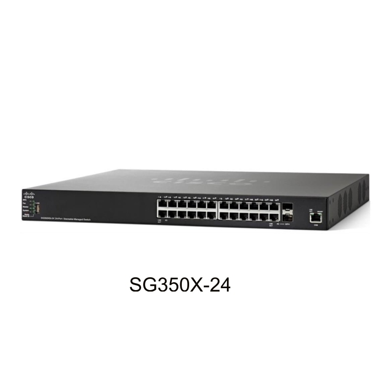 Cisco Layer 3 Cisco Network Switch SG350X-24-K9 350X Series Stackable Managed Switch