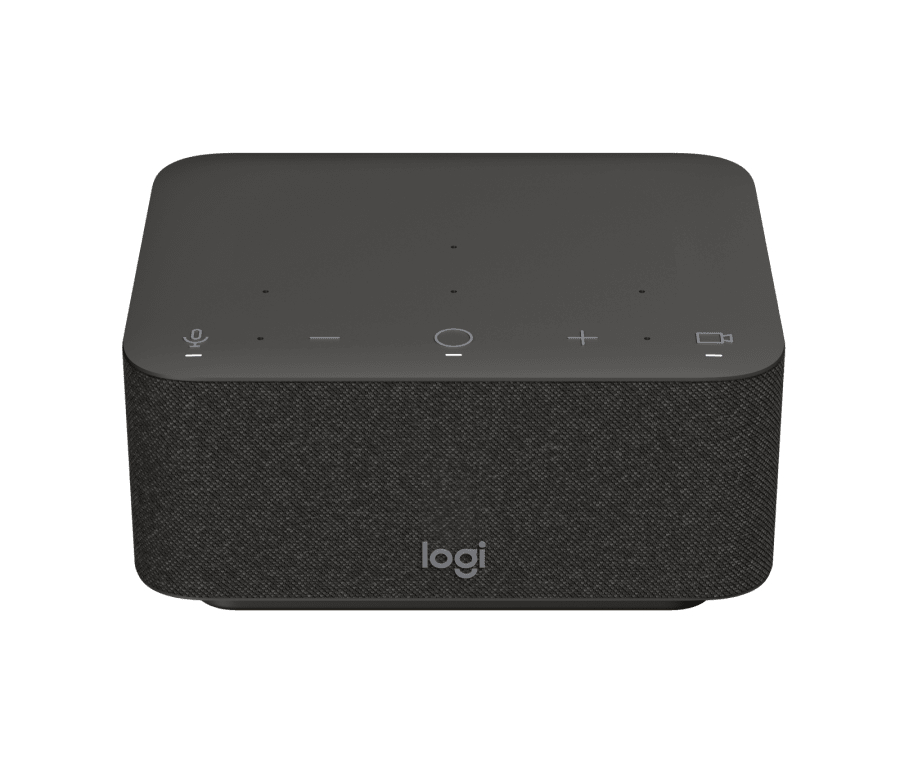 LOGI DOCK All-in-one docking station with meeting controls and speakerphone.