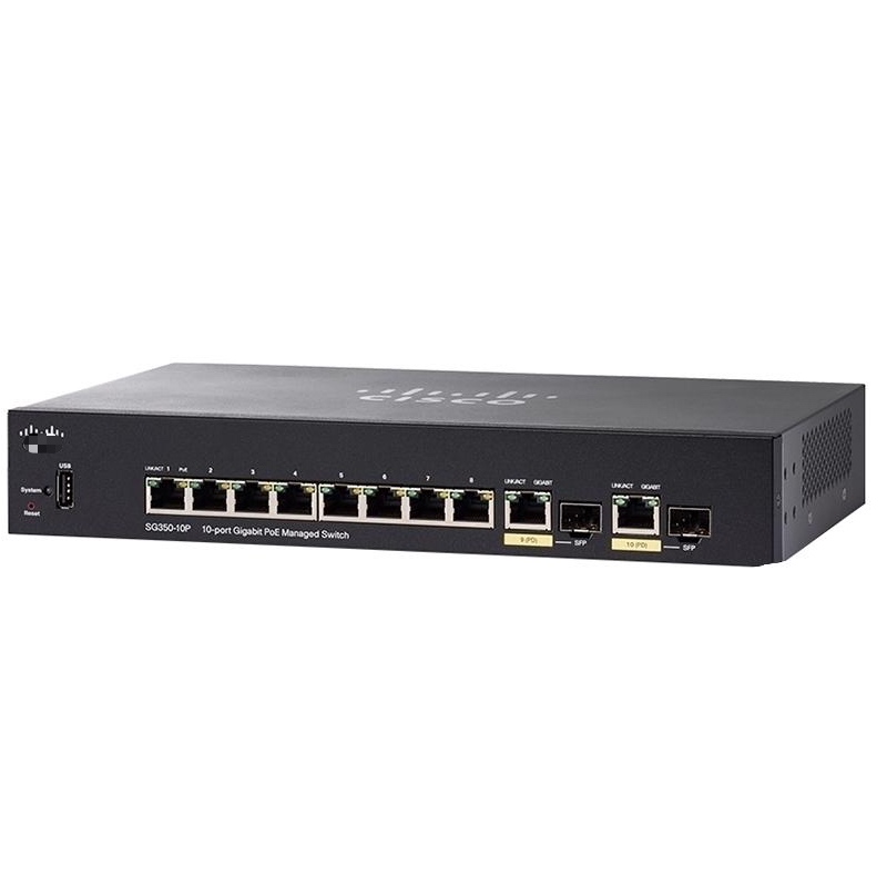  Cisco Original New in Box Desk Switch SG350-10MP 10-port Gigabit POE Managed Switch 